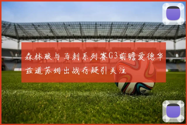 森林狼与马刺系列赛G3前瞻爱德华兹道苏姆出战存疑引关注
